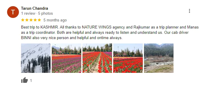 Kashmir package tour from kolkata with NatureWings